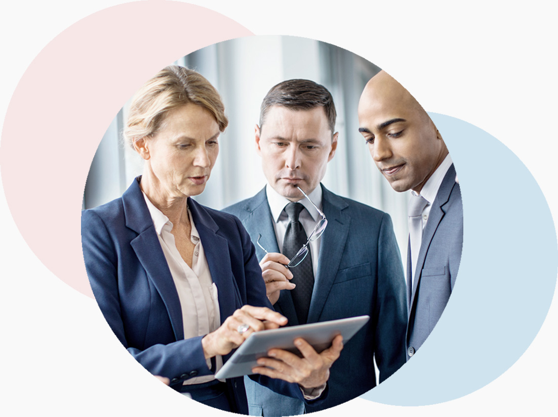 Board members holding a virtual meeting