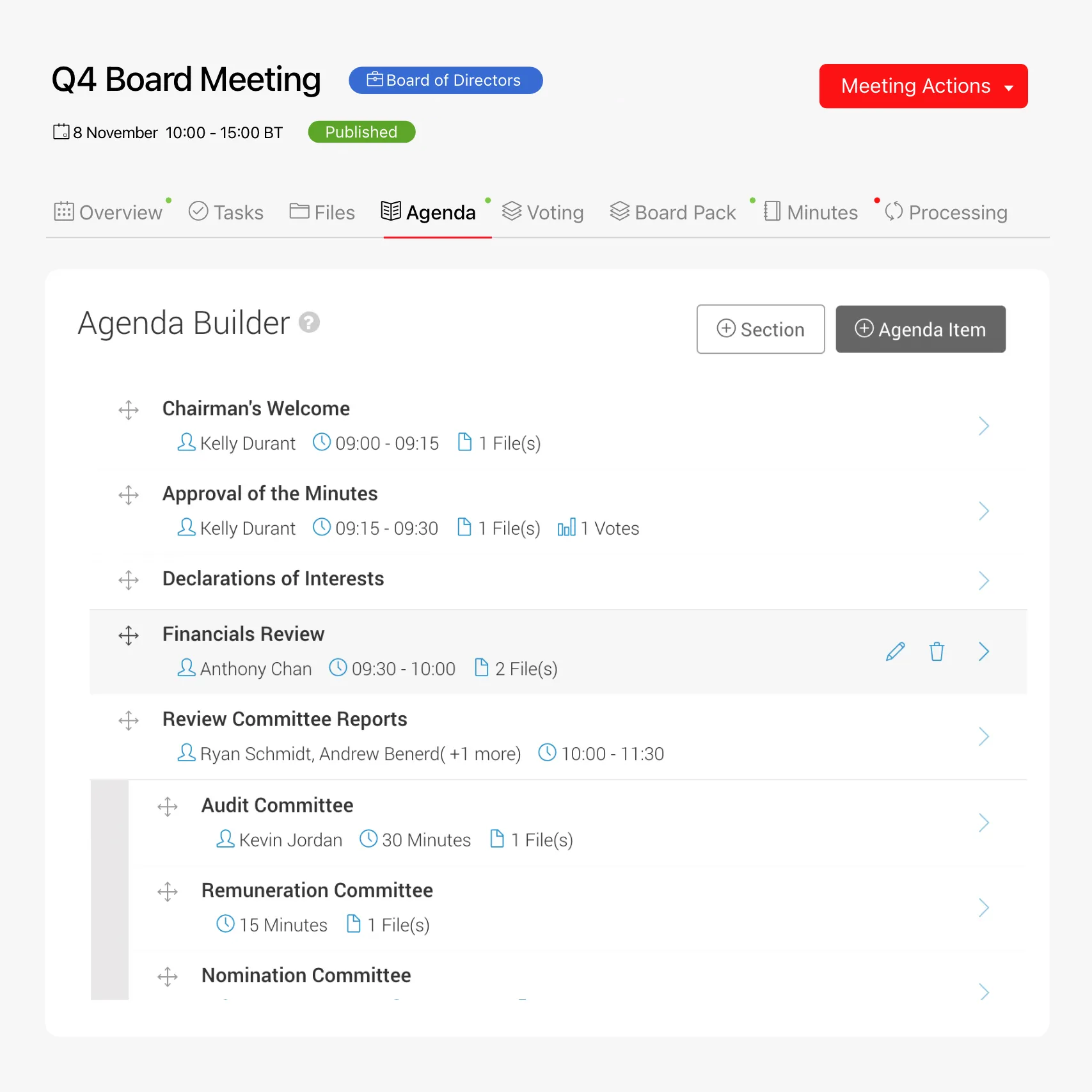 Meeting Management